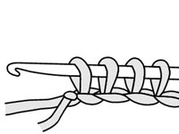 كيفية الكروشيه بالغرزة التونسية Stockinette