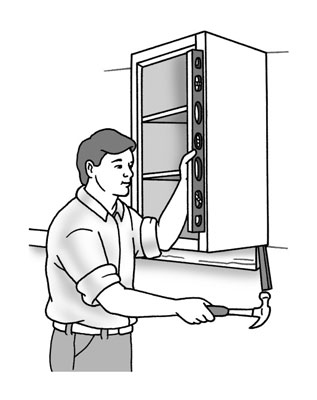 كيفية تعليق خزائن الحائط