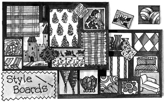 كيفية إنشاء لوحة نمط التصميم الداخلي