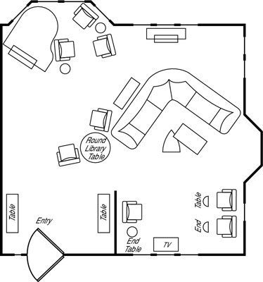 مبادئ التصميم الداخلي: مناهج لتخطيطات غرفة المعيشة