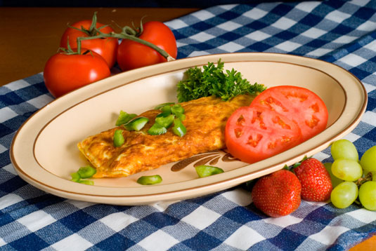 أومليت ملفوف بالأعشاب (Omelette aux Fines Herbes)