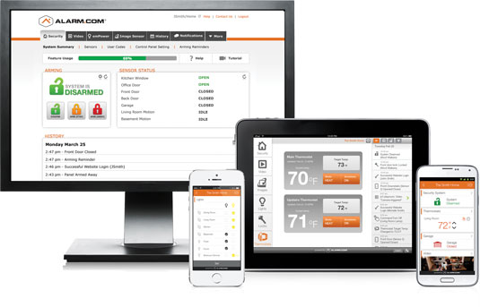Alarm.com وأمن أتمتة المنزل